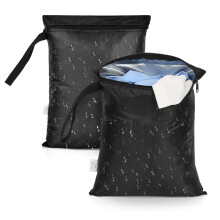 OTraki 2 Pack Wet Bags for Swimming Travel Laundry Bag Nappy Bag Dirty Wet Clothes Bag Waterproof Storage Bags for Gym Swimsuit Workout Yoga Beach