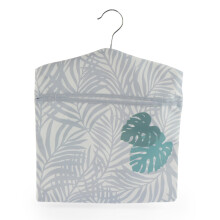 Beldray LA032005PALMFEU7 Palm Leaf Print Peg Bag ? Hang on Line, Peg Organisation, Easy Hanging Hook for Storage, Holds up to 100 Peg Bags, Reusable,