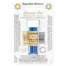 Sugarflair Blossom Tint Blueberry Food Colouring and Dusting Powder, Matt Finish, Brush On or Mix with Rejuvenator Spirit to Create a One of A Kind