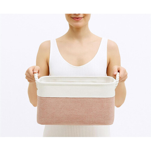 Small White Box Rack Mangata Soft Fabric Storage Boxes, Multi-Size, Rectangular Container ...
