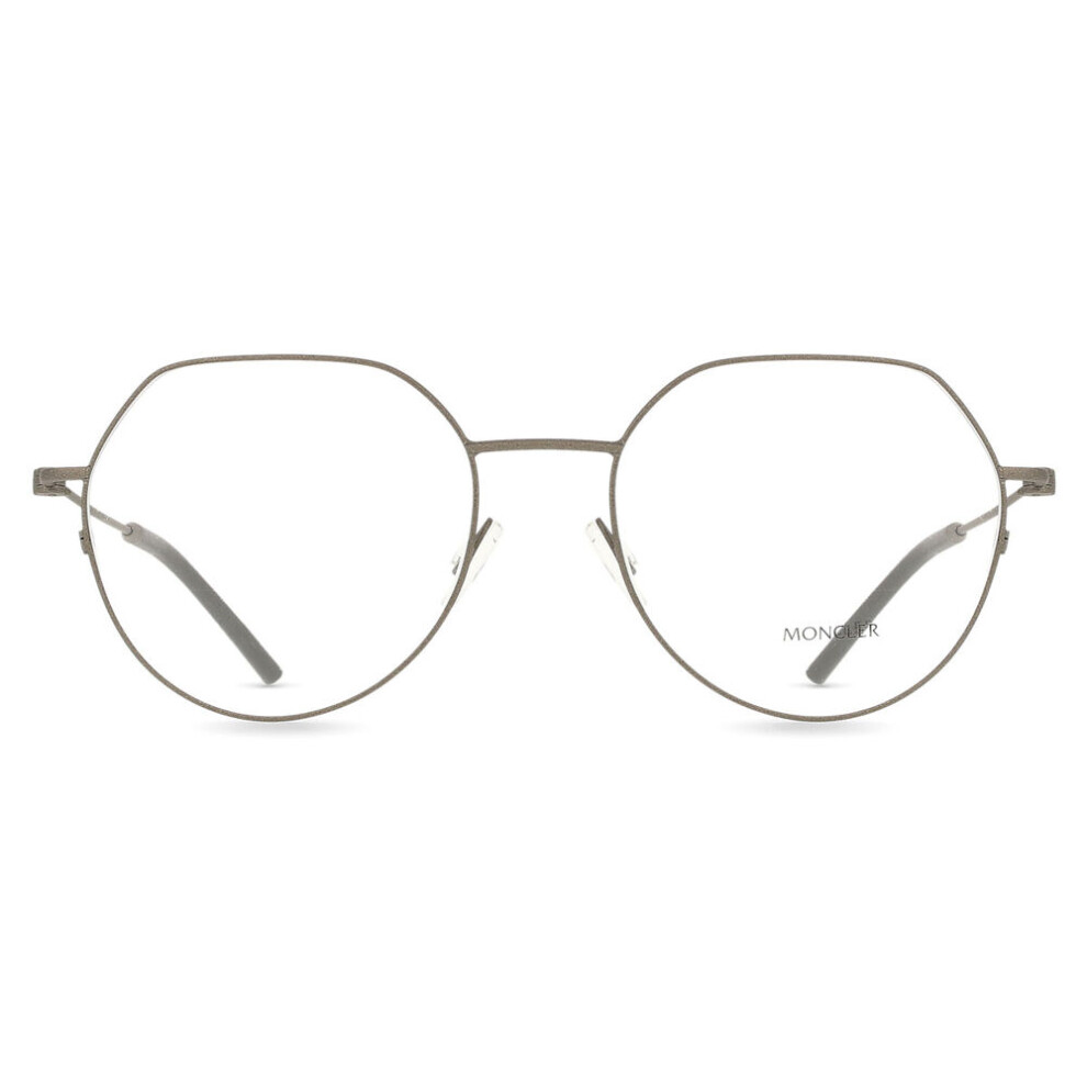 Moncler Unisex Grey Me1002 1002 Optical Frames Steel Transparent Geometric Normal - Image 2