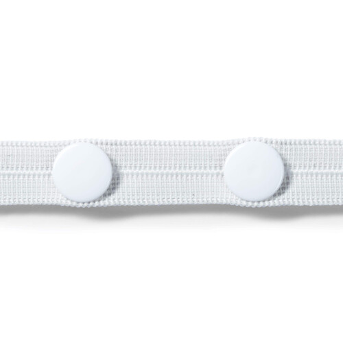 Prym Prym 3 m x 12 mm Buttonhole Elastic with 3 Buttons, White 1