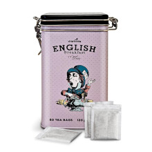 Charbrew Alice In Wonderland Mad Hatter English Breakfast Metal Tea Tin Caddy Gift ? 60 Teabags Black Tea