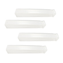 4PCS Expandable Clear Drill Bit Storage Boxes, Plastic Storage Boxes with Lids for Drill Bit Box, Storage Containers for Clear Box, Plastic Container