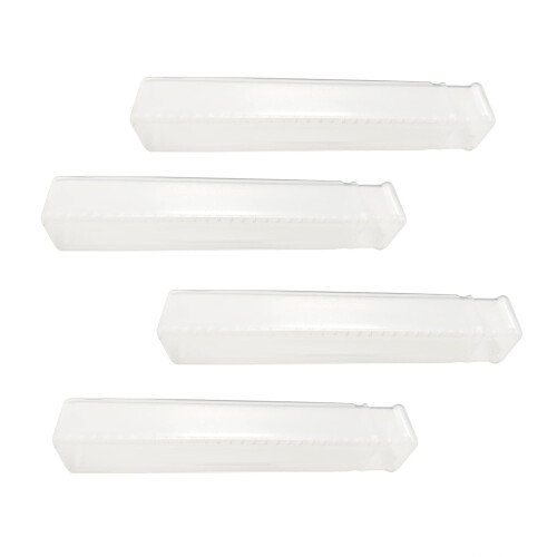 4PCS Expandable Clear Drill Bit Storage Boxes, Plastic Storage Boxes with Lids for Drill Bit Box, Storage Containers for Clear Box, Plastic Container
