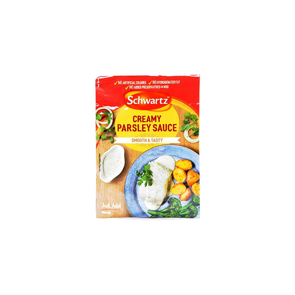 Schwartz Packet Sauce Range (Creamy Parsley Sauce 3 X 26G) Cream