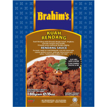 NT# Brahim's Sauce - Rendang 180g -an Exotic Ready-to-Cook Malaysian Dry Curry Sauce with Roasted grated Coconut,Galangal, Lemon Grass and Spices.