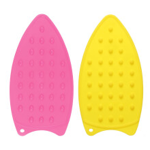 sourcing map 2pcs Silicone Iron Rest Pad, Multipurpose Iron Hot Resistant Mat Iron Rest Plate for Ironing Board Hot Heat Resistant Steam Compact Mat,