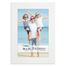 Icona Bay - 10x15 cm White Picture Frame - Sturdy Engineered Wood Photo Frame - Sleek Design, Table Top or Wall Mount - Exclusives Collection