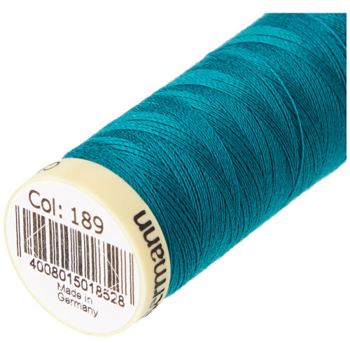 Gutermann Sew All Polyester Thread, Teal 0189, 100 m 1
