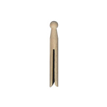 RAYHER Wooden Clothes Pegs with Round Head, 11 cm, 50 Pieces