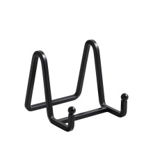 Plate Holder Easel Display Stand - 3 inch Metal Plate Stands for Display - Tabletop Picture Stand - Black Iron Easels for Display Pictures | Photo