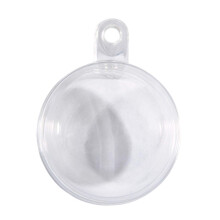 Rayher Set of 6 Clear Fillable Plastic Balls for Seasonal Crafts, Transparent Hanging Ball, Two-Part Bauble for Crafting and Decoration, diameter 8cm,