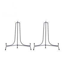 HCHLQLZ Large Plate Stands for Display - 10 Inch Black Iron Easel Holders - Ideal for Decorative Plates, Picture Frames, Platters, Boards and Art -