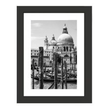 Black Nouveau Simple Design Styrene Photo Frame 5x7"