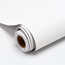Decoroom Sticky Back Plastic White Paper Self Adhesive 30X300cm Peel and Stick Wallpaper Vinyl Film Roll Covering Wardrobes Drawers Bedroom Living