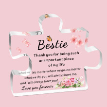 SDOFY Bestie Gifts Best Friend Birthday Gifts Best Friends Christmas Acrylic Plaque Gift Friendship Gifts for Women