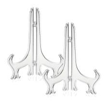 Aestustheri 2PCS Plate Stand for Display - Plastic Easels Plate 6'' - Folding Display Stands for Plates, Pictures, Frames & Decorative Items - Ideal