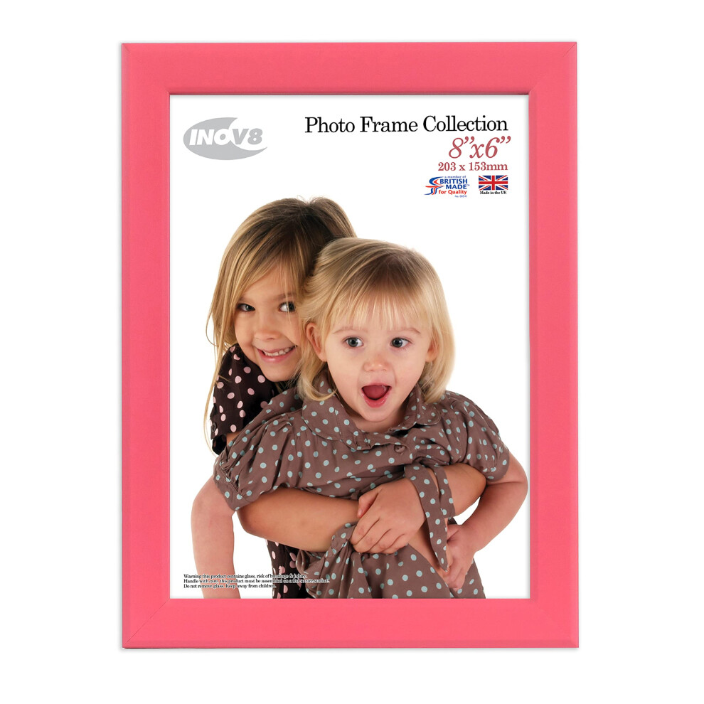 Inov8 British Made Picture/Photo Frame 8X6" Inch(20X15cm) - Value 19Mm Vintage Pink 5051225130985