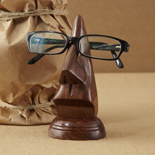 Christmas Gifts Quirky Handmade Nose Shaped Wooden Decorative Spectacle/Reading Glass Holder/Stand by Store Indya