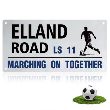 Onperpoe Football Leeds United Elland Road Street Sign, Leeds United Gifts for Men Boys, 30 x 15 cm Waterproof Metal Poster Retro Modern Sign for