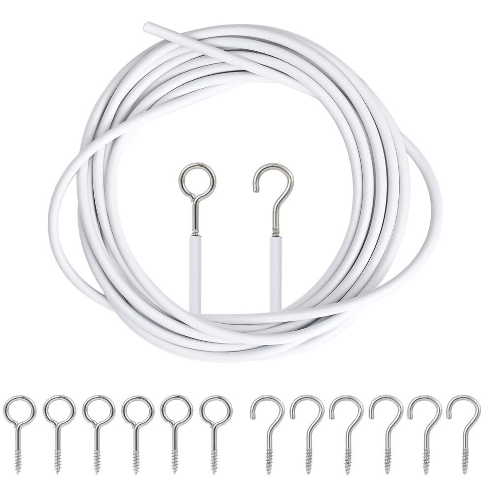 Magnesis Net Curtain Wire 3 Meter Includes 6 Eyes And 6 Hooks For Hanging Curtains?