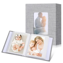 Small Photo Album 4x6 Slip-in Picture Album, 50 Pages Holds 100 Photos, Extra Large Capacity 4x6 Photo Albums, Acid-free Pages Picture Book for Photos
