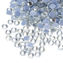 sourcing map 1440 Pcs Hotfix Rhinestones Flatback Crystal Glass Gems for Crafts Clothes DIY Decoration(SS16 4mm, White)