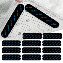 Pack Of 24 Rug Gripper | Reusable & Anti-Slip Rug Grippers For Laminate Floor and Wooden Floors, Multi-Purpose Washable Carpet Tape & Grippers For All