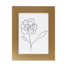 Aryllis 6x4 Photo Frame, French Oak Colour, Manufactured in the UK, Freestanding Picture Frame Fitted with Safety Perspex - *Choice of Colour & Size*