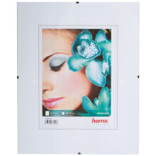 Hama 24 x 30cm Clip-Fix Frameless Photo Holder, Transparent, 00063022