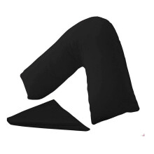 URBAN GROOVE V Shaped Pillowcase Cover Plain Polycotton Back & Neck Support Orthopaedic/Pregnancy/Nursing Pillowcase Cover - V Pillow case cover only