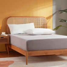 Sonive Single Fitted Sheet, Bedding Sheet - Duvet Cover, Breathable Soft Bed Sheet, Brushed Polyester,Light Grey, 90 x 190 + 30cm