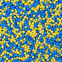 Blue and Yellow Sprinkles - 35g of Edible Blue & Yellow Cake Sprinkles Decorations Toppers, 100s 1000s Mini Balls Nonpareils