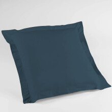 Douceur d'Int?rieur, Lina Cotton Bolster Pillowcase., Cotton, midnight blue, 63 x 63 cm