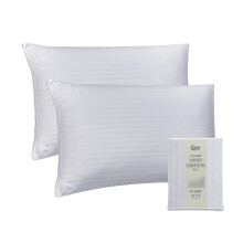 Orison Sapphire? Pillow Protectors 2 Pack | 100% Microfiber Ultra Soft Satin Stripe Pillow Cases | Anti Allergy & Anti Dust Mite, Breathable & Zipped