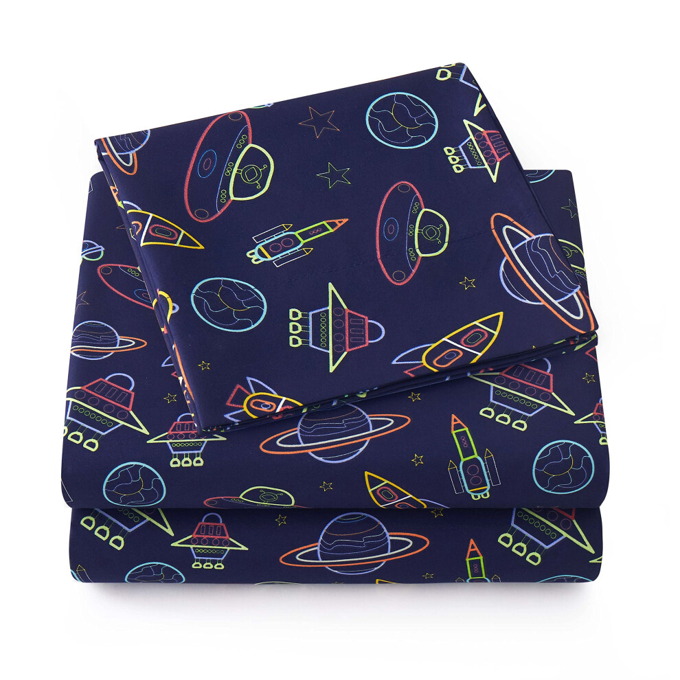 Sweet Home Collection 1500 Supreme Kids Bed Sheet Collection - Fun Colorful And Comfortable Boys And Girls Toddler Sheet Sets - Deep Pocket Wrinkle Free Soft And Cozy