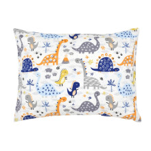 Envelope Closure Pillow Cover Cartoon Cotton Kids Pillow Case Soft Dinosaur Pillow Case for Kids Standard Pillow Sleeping