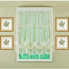 Today's Curtain, Songbird Semi-Sheer Lace Balloon Shade, Ivory, 57" W x 63" L