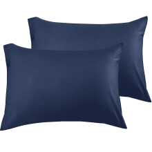 Bronwen Mathews? Brushed Microfiber Housewife Pillowcases Navy 2 Pack of Standard Pillow cases 50x75 cm, Non Iron Soft Breathable Wrinkle and Fade