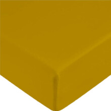 Fitted Sheet 30 cm 12 Inch Deep Pocket - Non Iron Easy Care Soft Brushed Microfibre Fabric Shrinkage and Fade Resistant, Mustard-4ft