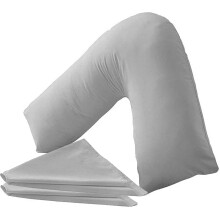 Nutra Nerd V Shaped Pillowcase cover -100% Polycotton V pillowcase cover - Neck & Back Support Orthopaedic Pregnancy Nursing V shape Pillow case cover