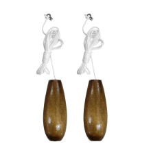 Benaewa 2 Pcs Light Pull Cord, Wood Pull Cord Handle with 150cm Extension, String Handle Connector for Bathroom, Fan Switch