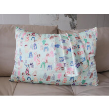SURJION Satin Pillow Case Set for Hair and Skin to prevent wrinkles Hidden Zipper Standard(50x75cm) 2 Pack Colour Dog