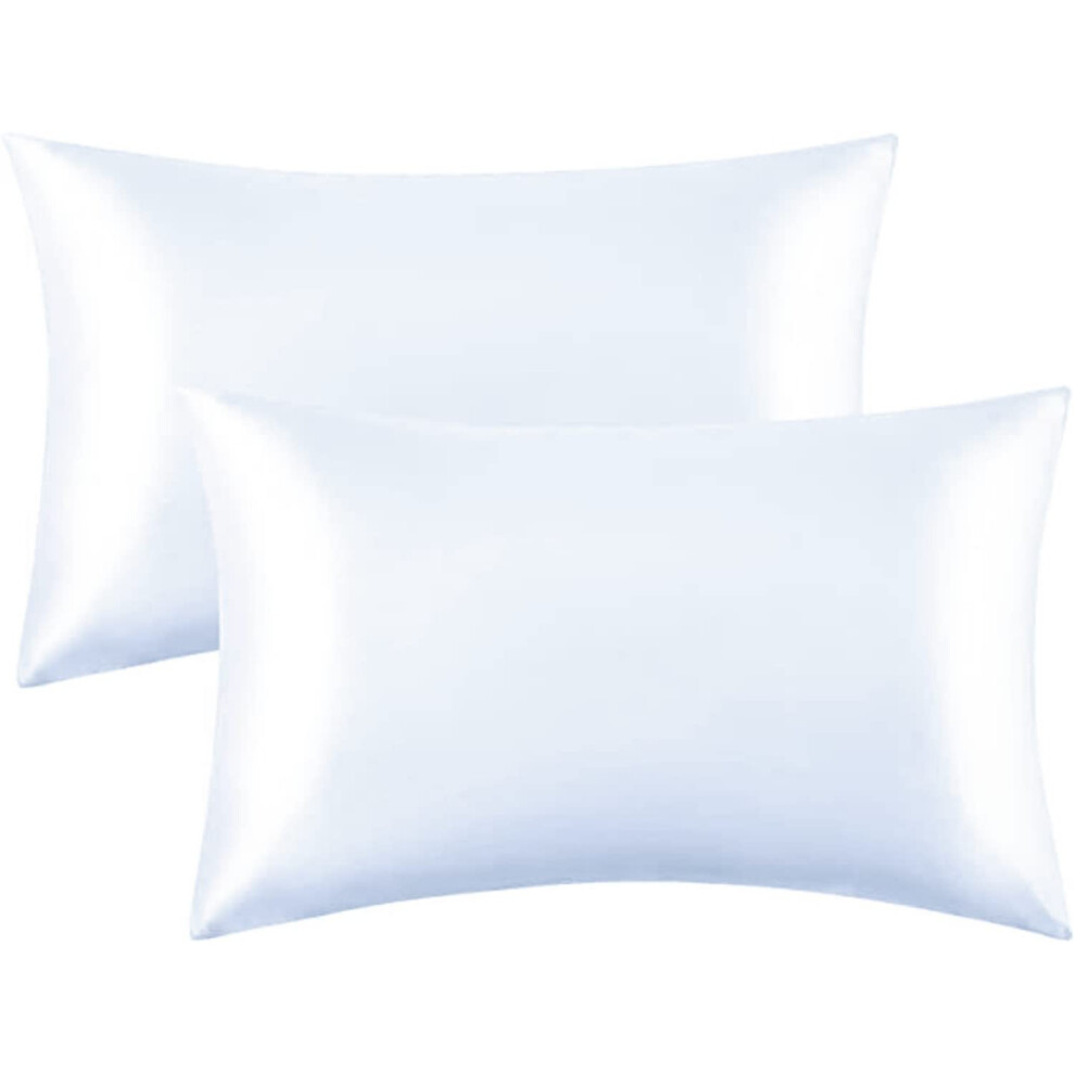 Flca Satin Pillow Cases 4 Pack - Pillowcase For Hair And Skin Luxury Satin Silk Pillowcases With Zipper Closure Satin Pillow Case Standard Satin Silk