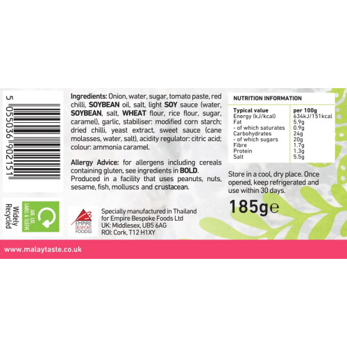 Malay Taste Nasi Goreng Paste 185g 1