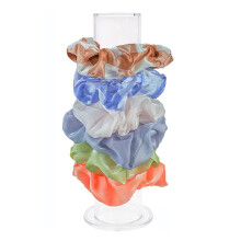 Yuknees Acrylic Scrunchie Holder, Clear Hair Tie Accessories Stand,Bracelet Stand,Hair Bracelet Display Accessories Organizer Cute Room Decor for Teen