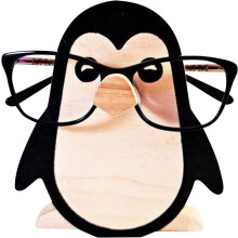 Winnsell Wood Glasses Holder, 3D Wooden Puzzle Eyeglasses Stand Pets Spectacle Holder Sunglasses Display Rack Gifts Home Office Desk Decor for Kids