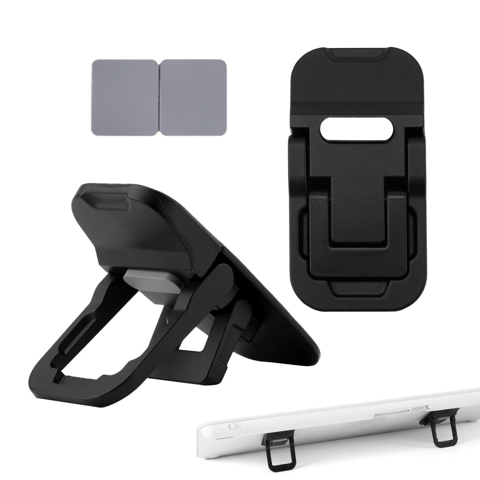 2Pcs Flip Computer Keyboard Stand For Desktop, Mini Laptop Cooling Leg Rack Invisible Heightened Dual Tilted Adjustable Keyboard Feet Riser Ergonomic Black 5051225153335