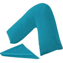 Nutra Nerd V pillow cases covers only - 100% Polycotton V shaped pillowcase cover - Neck & Back Support Orthopaedic Pregnancy Nursing V shape Pillow